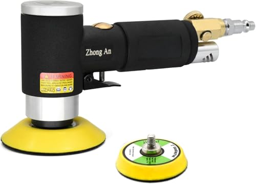 Mini ponceuse excentrique à air comprimé - Haute vitesse 12000 tr/min - Avec disque de ponçage de...