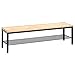 Produktbild C und P Sitzbank Holzbank Umkleidebank Fitness Studio mit Schuhrost, 42x150x35 cm