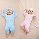 KIDDLETOWN Schlafanzug Baby, Baby Schlafstrampler 3er Pack, Baby Pyjam mit Hut und Handschuhe, Babyschlafanzug Baumwolle, Pyjamas Langarm Strampler 0-3 Monate Schlafoverall Baby für Mädchen und Jungen