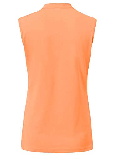 Image of BGOWATU Women's Golf Polo T-Shirts Sleeveless V Neck Collarless Tennis Shirts UV Protection Quick Dry Lightweight