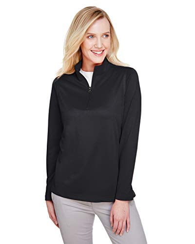Sudadera de mujer para el día a día negra XS cómoda de cremallera de un cuarto