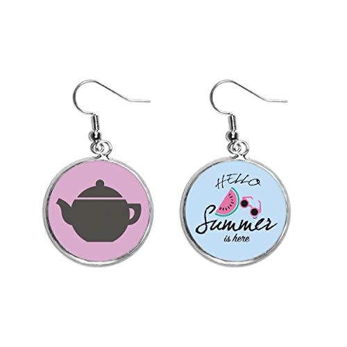 Pendientes de sandía para verano estilo tetera china perfectos para lucir en la playa
