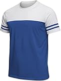 Decrum Camisas para Hombres Nice Shirts for Men - Short Sleeve Mens Crew Neck for Son | [40201214] Denim Blue, L