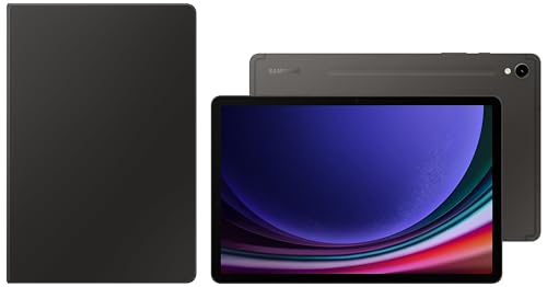Image of Samsung Galaxy Tab S9 27.81 cm (11 inch) Dynamic AMOLED 2X Display, RAM 8 GB, ROM 128 GB Expandable, S Pen in-Box, Wi-Fi Tablet, Gray with S9 Book Cover Keyboard, Black