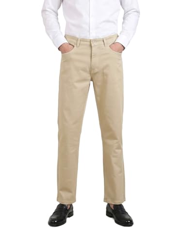 Image of The Indian Garage Co Men Mid-Rise Stretchable Regular Fit Chinos