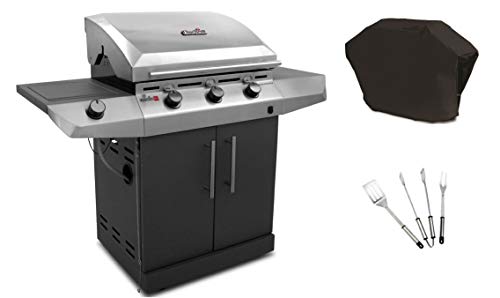 BC Footwear CB Charbroil Performance T-36G - Barbacoa de Gas, Funda Protectora y Cubiertos para Barbacoa, tecnología True Infrarot