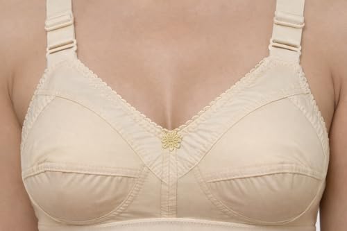 Image of Women Cotton Bra, Soft Breathable Non-Padded Everyday Comfort Bra