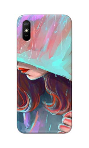 Image of PRINTFIDAA Pretty Woman Under The Umbrella Painting Printed Designer Hard Case for Redmi 9A / Redmi 9i Back Cover -(e) RPM1007
