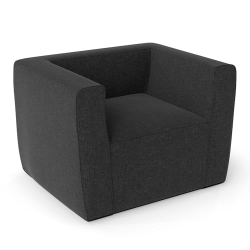 COSTWAY Sofá Hinchable, Sillón Inflable Portátil con Funda Desmontable, Amplios Reposabrazos y Asiento Espacioso, Silla Sofá Inflable Individual para Salón, Dormitorio, Oficina, 104x81x67 cm (Gris)