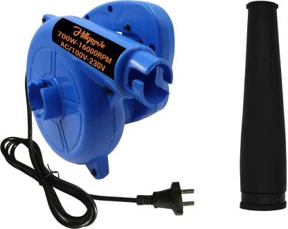 Globotic Blue 700W-16000RPM Electric Air Blower and Suction Dust Cleaner for AC/Computer/Home with Air Blower Machine Gun Dust Cleaning Forward Curved Air Blower (Corded Vacuum)