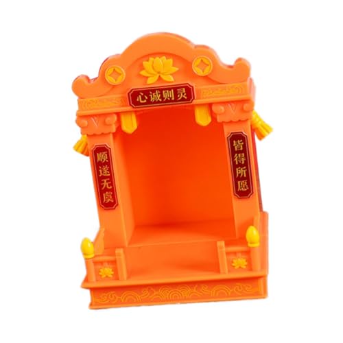 Baoblaze Sculpture d' de sanctuaire, support de Statue de bouddha, décor chinois, Mini sanctuaire bouddhiste pour centres de Table de bureau
