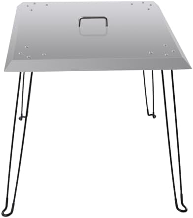 Outdoors Fire Pit Heat Deflector, Pushes Heat Down and Out, Stainless-Steel with Carrying Handle