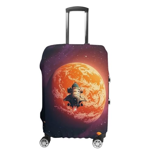 Carry on Luggage Cover Sunset in Outer Space Suitcase Covers for Luggages Tsa Approved Travel Luggage Sleeve Protector Elastic Suitcase Protector Anti-Scratch Washable Fits 19-30 Inch Case -XL