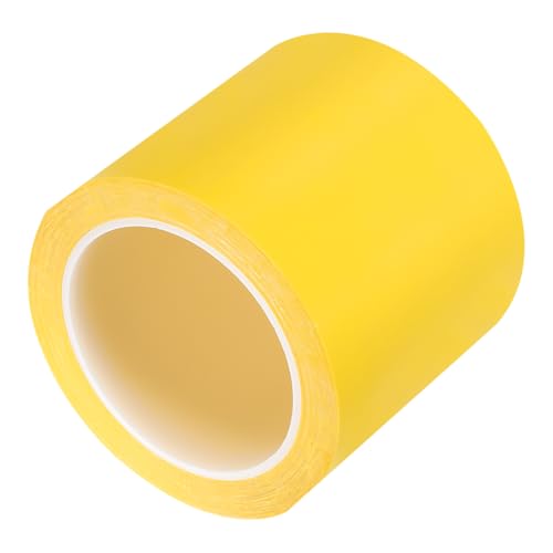 Image of uxcell 1 Rolls Yellow 3.15 Inch x 72 Yards Polyester Film Electrical Tape PET Tape High Temperature Heat Resistant Tape for Transformer Motor Wire 5S Positioning Logo,80mm x 66m