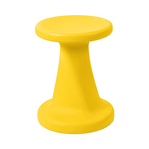 Image of ECR4Kids Twist Active Wobble Stool, 18in Seat Height, Classroom Furniture, Yellow