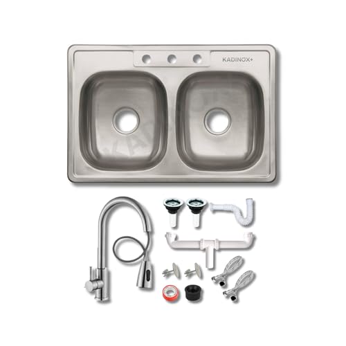 Tarja doble tina acero inoxidable Marca KADINOX PLUS 8