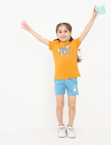 Image of Amazon Brand - Symbol Girls 100% Cotton Graphic Printed Half Sleeves Regular fit T-Shirt