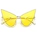 Triangle Sunglasses for Women Oversized Cat Eye Sunglasses Pointy Glasses Men Party Prom Y2K Sunglasses (yellow)