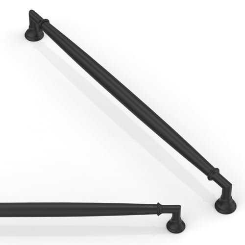 Asimerdeco 10 Pack Matte Black Cabinet Pulls 10 Inch(254mm) Kitchen Cabinet Handles Solid Zinc Alloy Cabinet Hardware Drawer Pulls