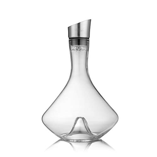 YouYah Wine Decanter Set,Red Wine Carafe with Built-in-Aerator,Wine Aerator,Wine Gifts for Christmas,Stainless Steel Pourer Lid,Filter,100% Hand Blown Lead-free Crystal Glass by NEW PACIFIC YOUYAH - Image 7
