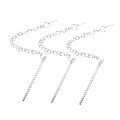 TOGEVAL 3 Pièces Chaîne de Goupilles Acier pour Parasol de Jardin Accessoire de Fixation Résistant pour Terrasse et Espace Extérieur Compatible avec Parasols de Patio