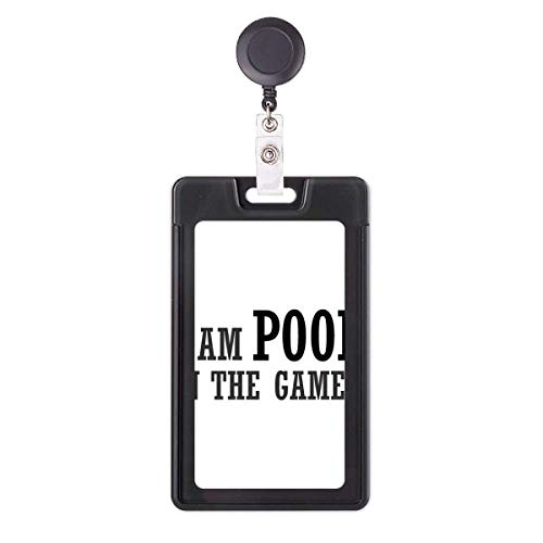 Étui rétractable pour badge I Am Poor In The Games idéal pour le bureau