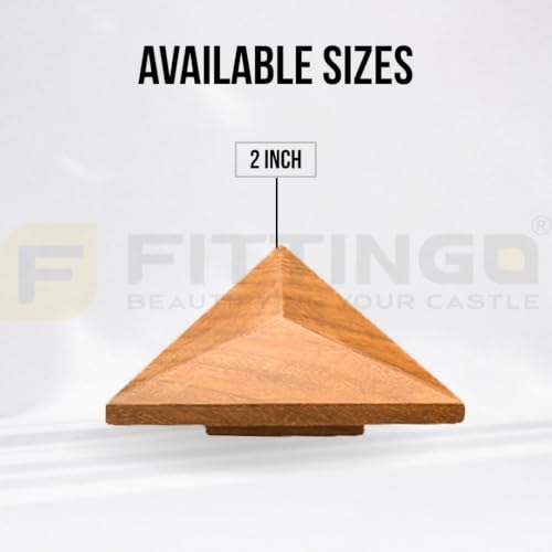 Image of Premium Wooden Knobs for Furniture Cabinets, Drawers & Wardrobes | Pack of 4 | Colour: Natural Wood | Material: Teak Wood | Size: 2 Inch-| 3 Years Warranty |