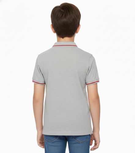 Image of Cloth Theory Boys Cotton Polo T-Shirt for Kids Regular Fit Half Sleeve Casual Summer Polo Neck T-Shirt