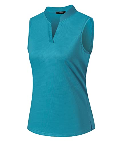 Image of Womens Sleeveless Golf Polo Shirts Lightweight Tennis Sport Tops