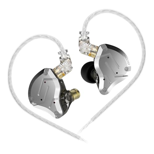 KZ ZS10 Pro in Ear Monitor, IEM Earbuds Headphone, Gaming Earbuds with 4BA and 1DD Drivers, KZ HiFi IEM Earphone Upgraded ZS10 with Detachable 0.75mm 2 Pin 6N OFC Cable (Black No Mic)