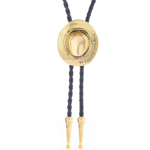 Image of Cowboy Bolo Tie for Men, Vintage Cow Skull Bolo Tie Necklace Native American Necktie for Men Women