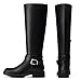 CELLENZ Women Knee High Boots: Comfortable Tall Winter Boot - Black Leather Boots for Women - Wide Calf Heeled Fall Boot Size 8