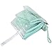 goodstumbler ﻿Transparent Folding Umbrella, Fashionable Cherry Blossom Pattern With Compact Manual Open, For Women And Girls In Light Green Purple Blue Pink (Light Green)