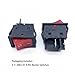 JD03-A1 4-Pin DPST Rocker Switch, 2 Pack, 30A 125V/250VAC Heavy Duty ON Off Power Switch, T85 Rated for Welding Machines, Inverters, Industrial Equipment