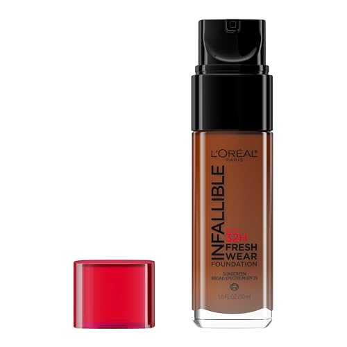 L'Oreal Paris Makeup Infallible Up to 32 Hour Fresh Wear Lightweight Foundation, 530 Deep Amber, 1 Fl Oz, Packaging May Vary - image 1