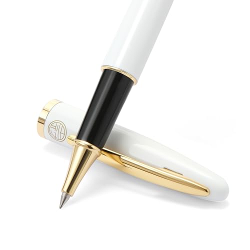 Cncrown Luxury Gold Rollerball Pen, 24K gold-plated exquisite pen body,