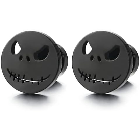 Schwarz Klein Monster Ohrstecker Herren Damen Cover