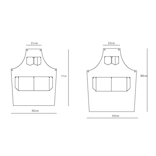 Delantal de barista impermeable y resistente SSDD Denim Gray M 5