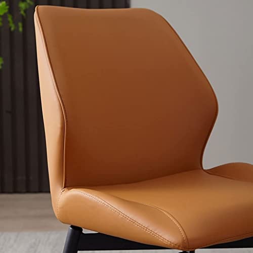 Sillas de Comedor Modernas, sillas de Comedor tapizadas, Juego de 2 sillas de Comedor, Asiento ergonómico de Cuero con Patas de Silla de Metal de Acero al Carbono para restaurantes