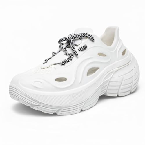 Image of GLJ VibeX Girls Sneakers Stylish White Running Shoes Breathable Comfortable Anti Skid Outsole Premium Footwear for Casual Sports Gym Walking