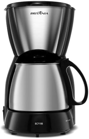 Cafeteira Britânia 18 Cafézinhos Jarra de Inox BCF19B 550W Preto ...