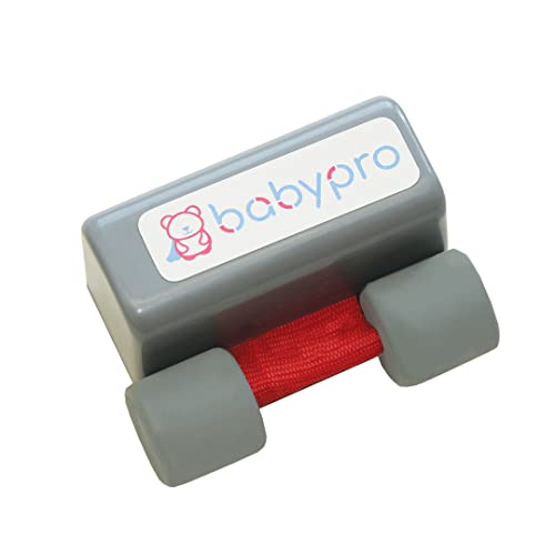 Image of BabyPro Door Stopper for BabyProofing by Certified Professional Childproofer Finger Pinch Guard with Strong Adhesive Tape, Prevents Finger Pinching from Both Lock & Joint Side (Grey)