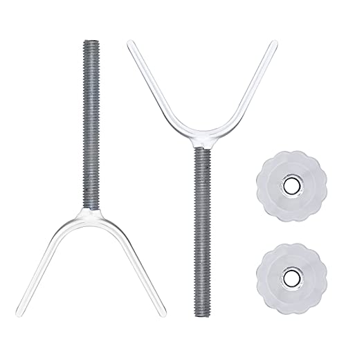 Image of Baby Gate Stairs Banister Adapter-GRANDOTO Stair Y Threaded Spindle Rods for Pressure Mounted for Child & Pet Safety Gates with Extra Long Wall Mounting Screws Rod & Bolts (M8（8MM), White)