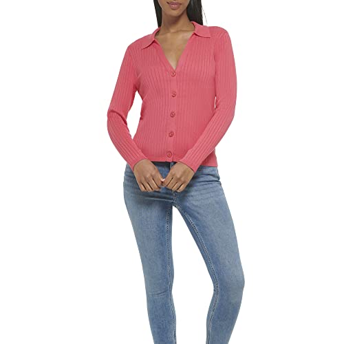 Image of Calvin Klein Women's Rib Cardi Button Front