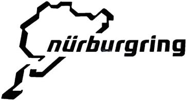 Nurburgring stickers (13 x 8.0cm) car petrol tank oil tank rear glass Germany fashionable foreign car remodeling dress up (Black)