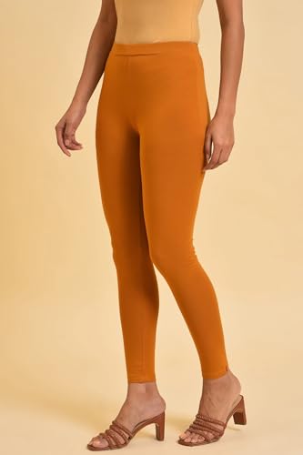 Image of W for Woman Women's Regular Fit High Rise Coral Cotton Jersey Tights