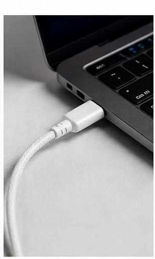 Image of Type-C to Type-C Fast Charging Cable, Braided, Data Sync, Tangle-Free, for Smartphones, Tablets, and Laptops