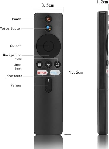 Image of 5 Years Warranty Voice Remote Compatible with Mi TV Bluetooth Mic Stick Box for Android Smart TVs (32 inch, 43 inch, 55 inch, 65 inch Inch) - Easy Pairing