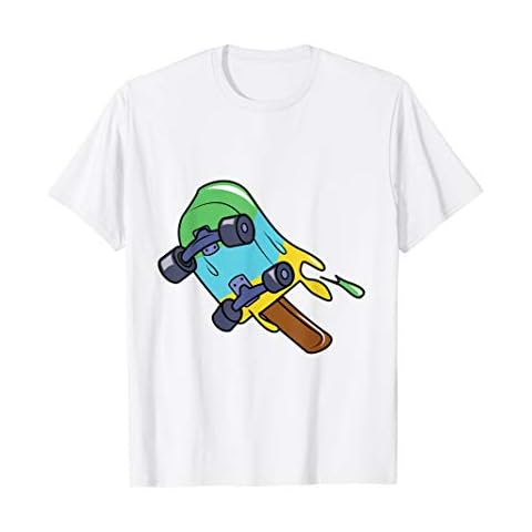 Delicious Ice Cream Skate Funny Sweet Print T-Shirt Tee Cover