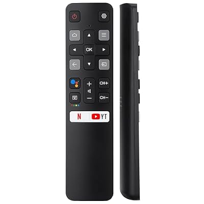 Replacement TCL Remote RC802V, Universal TV Remote Control for All TCL Android 4K UHD Smart TV, 2 One-Click Shortcut Buttons, No Setup Needed (NO Voice Function)